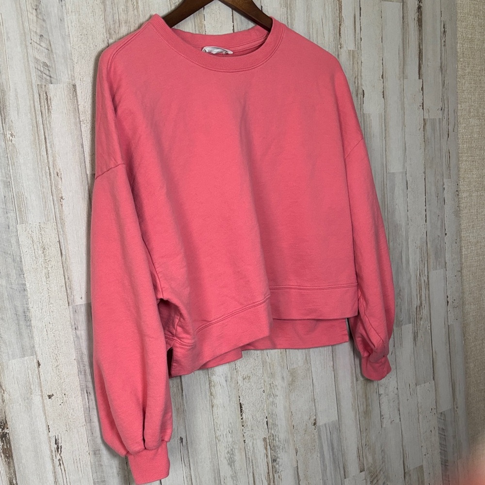 Zenana Outfitters Coral Ribbed Crewneck
